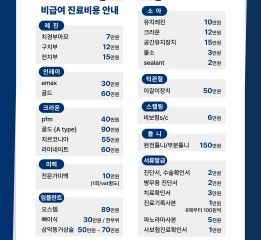 정원창치과 비급여 수가표